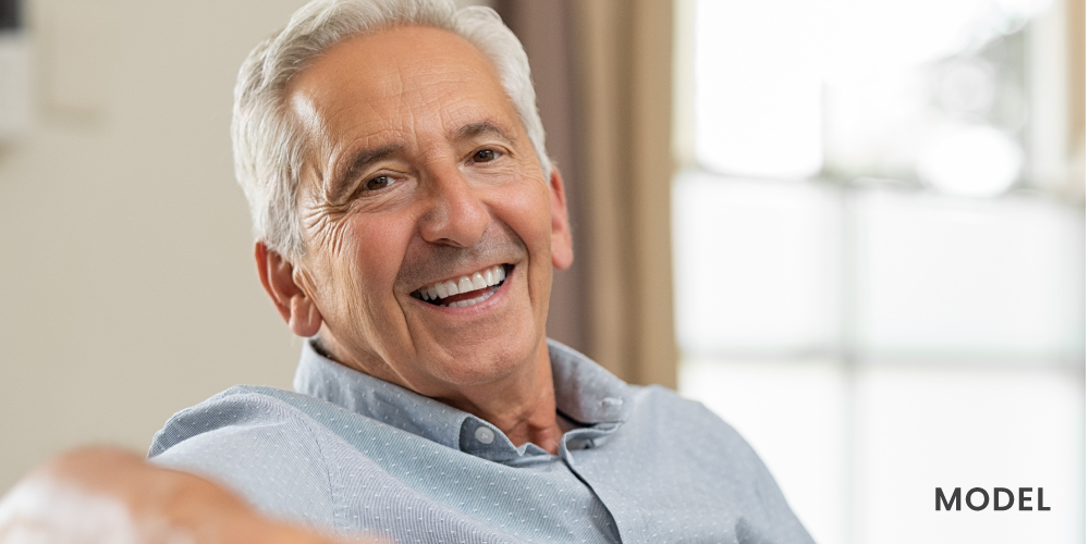 Older Man Smiling Showing Nice Teeth